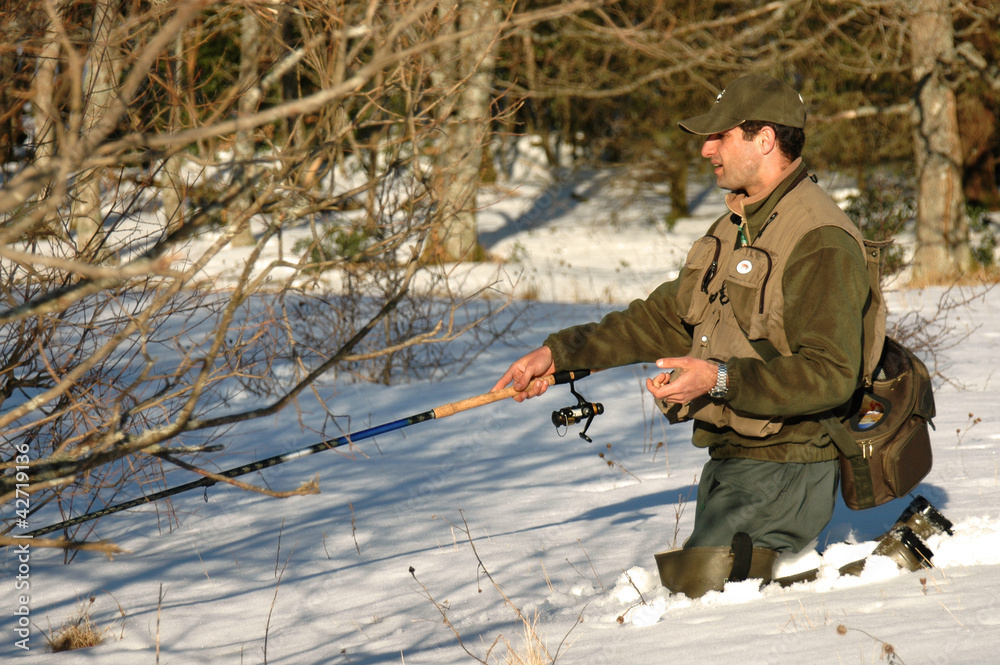 trout fishing in winter