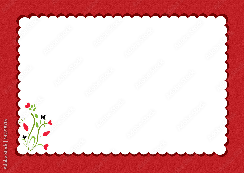 red scalloped notepad red scalloped notepad