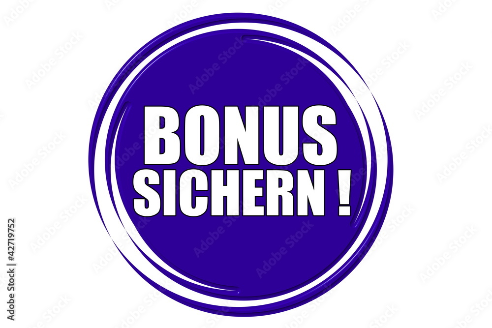 Bonus sichern blau