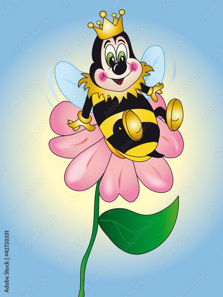 Fototapeta premium Queen bee on flowers