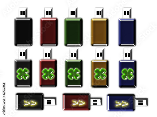 usbflash set vektor