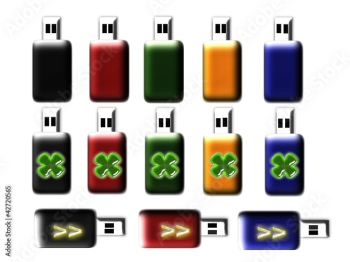 usbflash set vektor