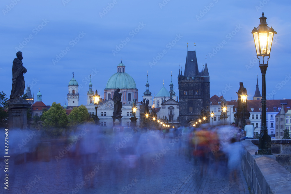 charles bridge, towers of the old town