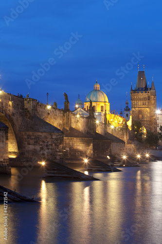 charles bridge, towers of the old town