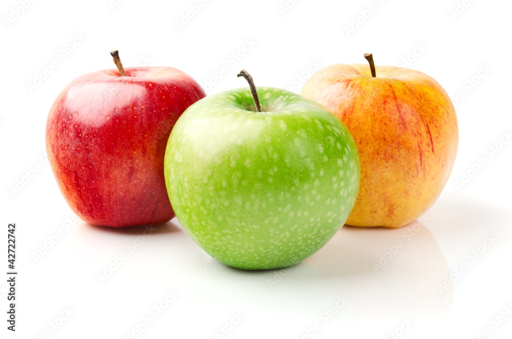 Green, Yellow and Red Apples