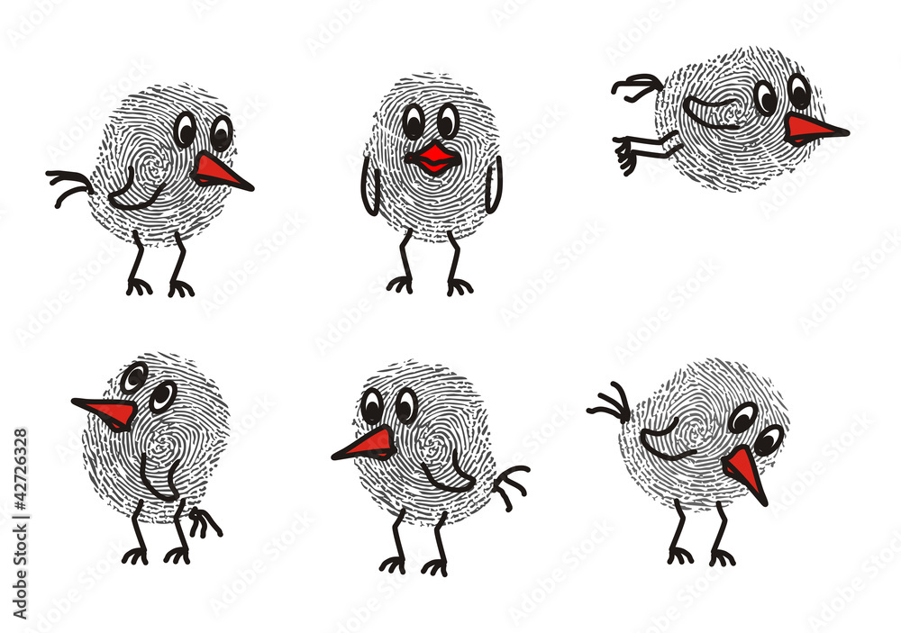 Fingerabdruck Vögel