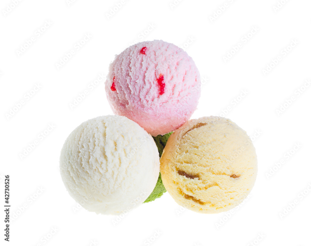 Ice cream isolated on white background Ice cream isolated on white background