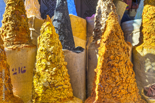 Souk of Chefchaouen blue town at Morocco photo