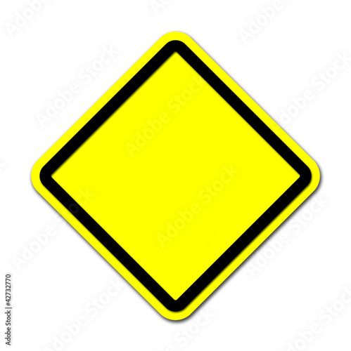 Free Download Yellow blank sign on white - GFXLoad