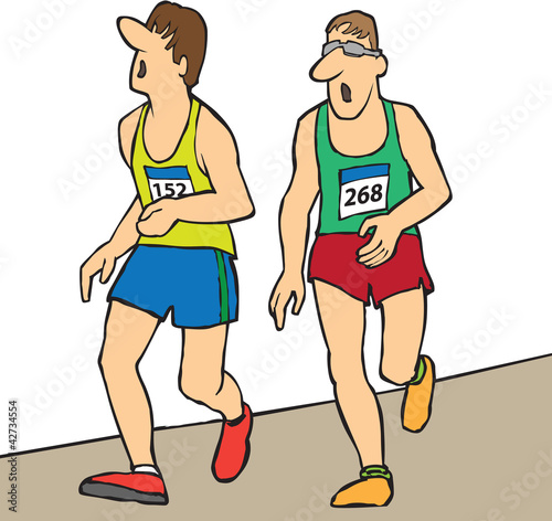 men running long distance