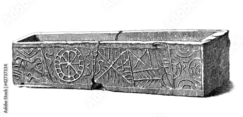 Valokuva Merovingian Sarcophagus - 8th-9th century