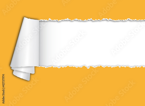 aufgerissenes Papier mit Textfreiraum