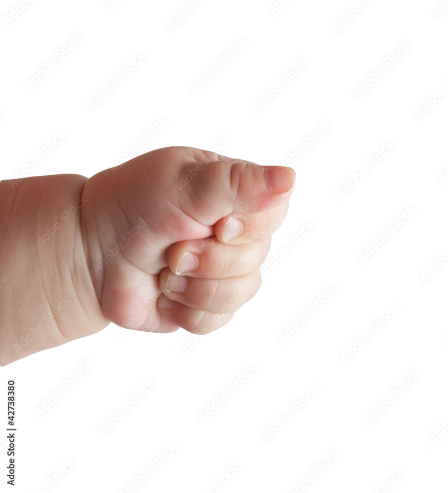 hand the baby over white background hand the baby over white background