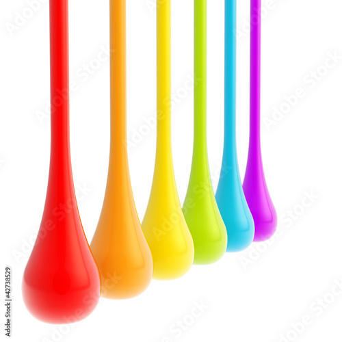 Rainbow colors oil paint gl...