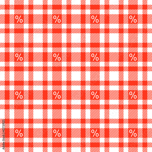 Prozente auf Karo Tischdecken Muster - endlos