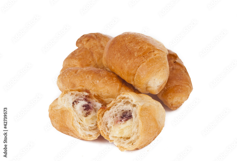 French croissants isolated