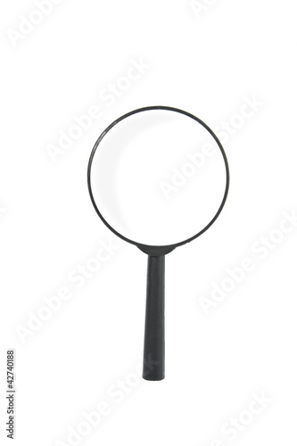 Magnify glass on white background