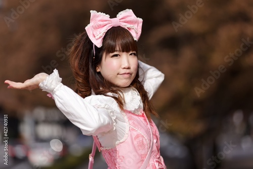 Canvas Print japanese cosplay lolita