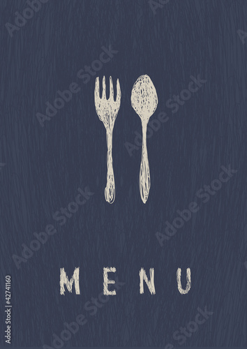 Stylish Restaurant  Menu. A4 format, vector.