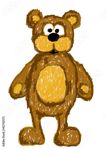 kinderzeichnung teddybär