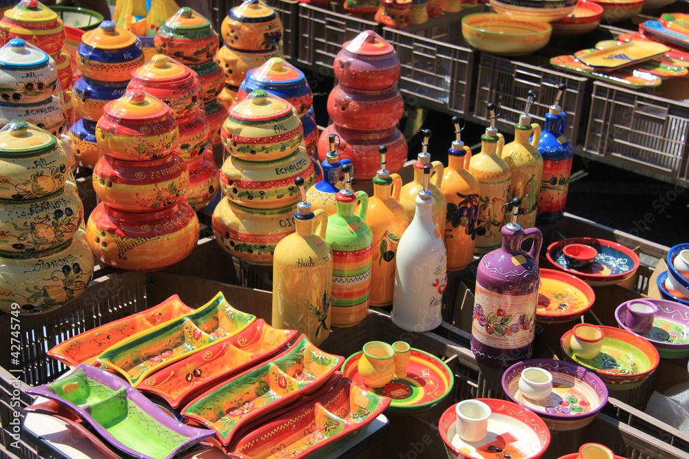 Colorful Provencal Pottery