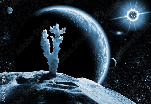 Fototapeta Naklejka Na Ścianę i Meble -  Dead planet in space