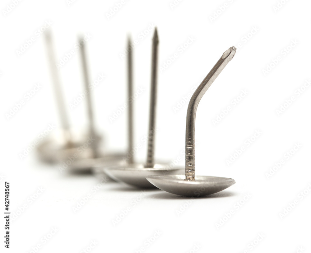 nails on a white background. close nails on a white background. close