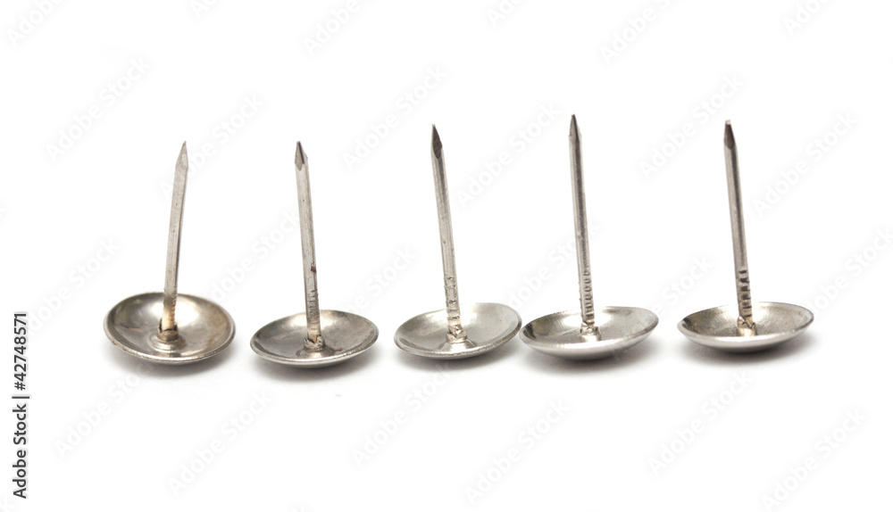 nails on a white background. close nails on a white background. close