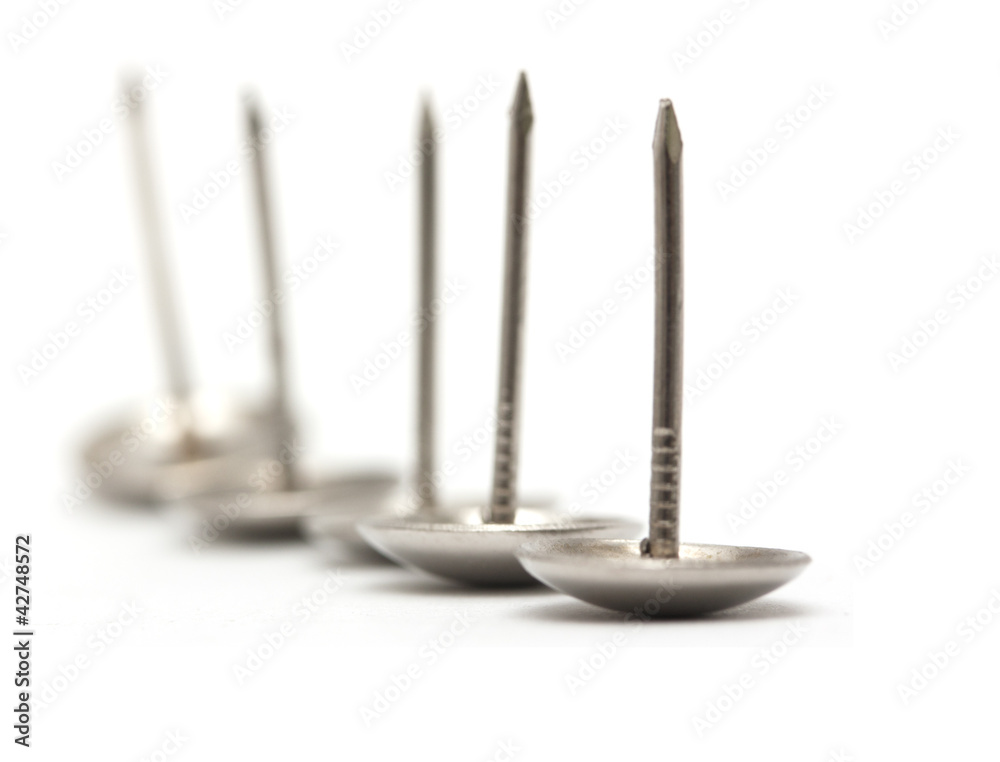 nails on a white background. close nails on a white background. close