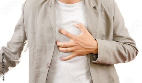 Businessman Suffering From Heart Attack.