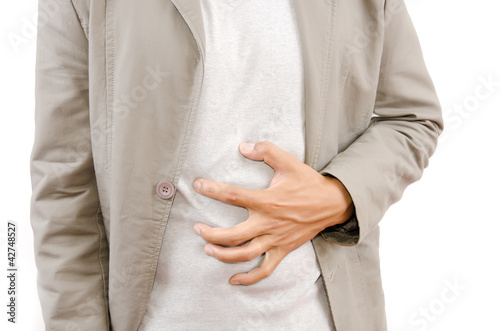 Businessman Suffering From Abdominal Pain.
