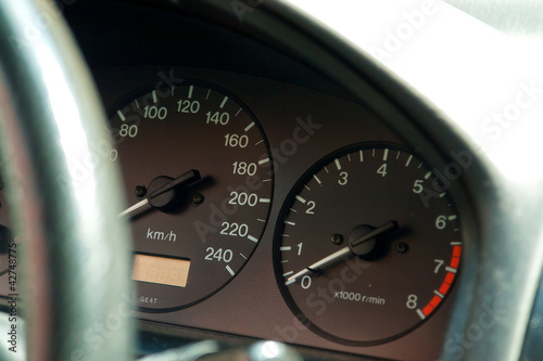 Dashboard of speed driving