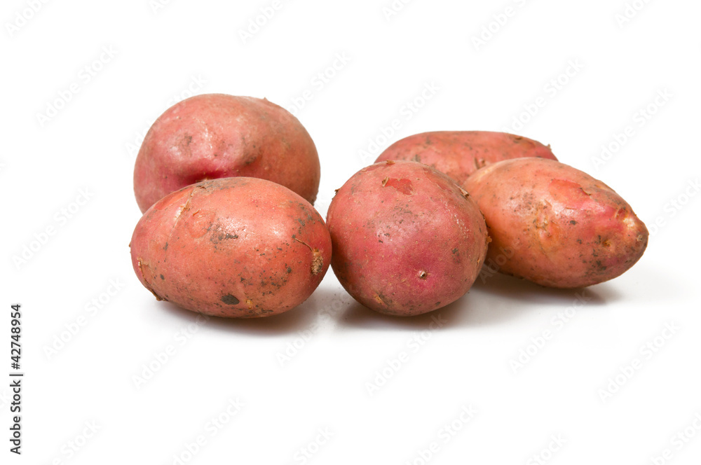 Heap of potato isolated on the white background Heap of potato isolated on the white background