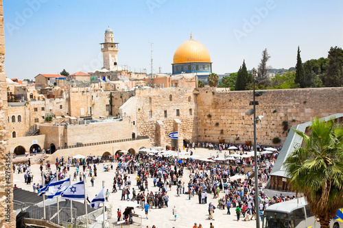 Jews praying at the western wall in Jerusalem  Israel