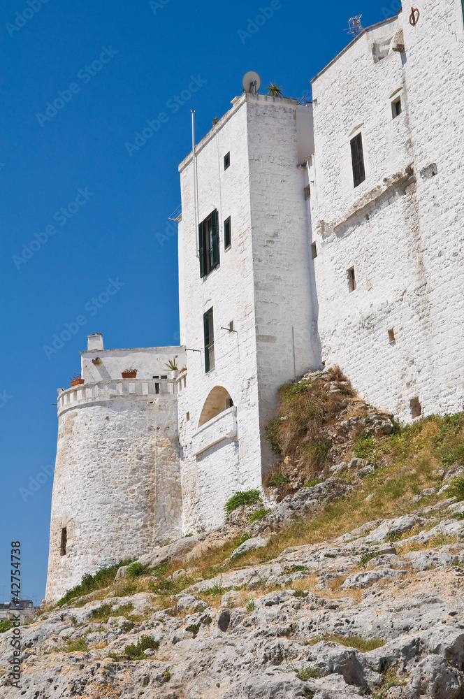 Fortified walls. Ostuni. Puglia. Italy.