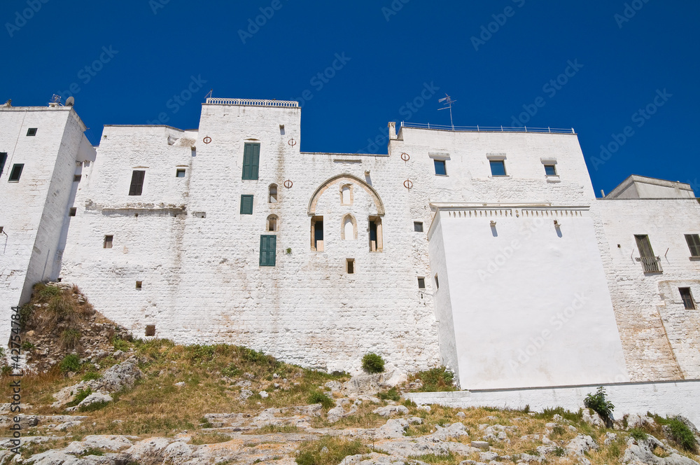 Fortified walls. Ostuni. Puglia. Italy.
