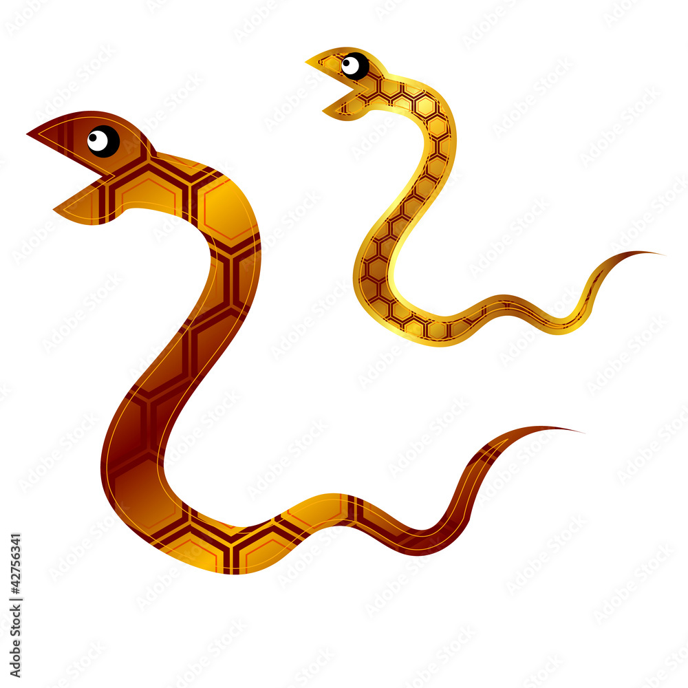 Naklejka premium 蛇 巳 2013 金