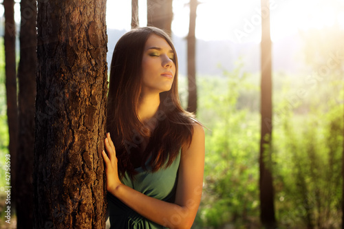 beautiful girl in fairy forest © Anton Maltsev