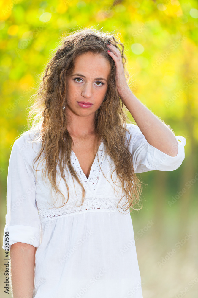 Beautiful Young Woman Outdoor Beautiful Young Woman Outdoor