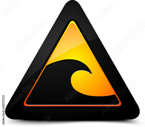 Tsunami hazard sign