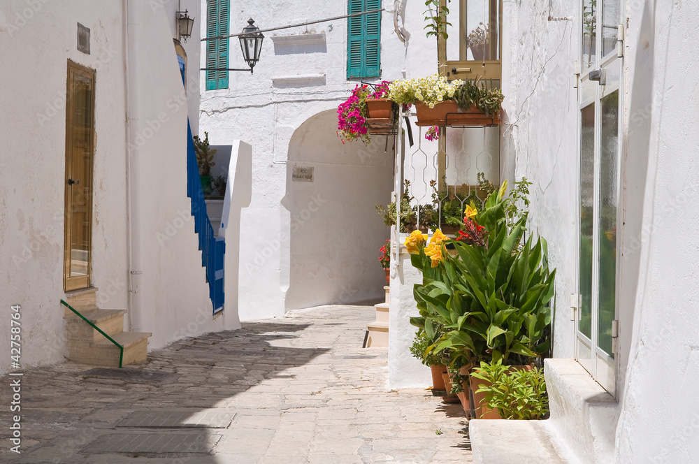 Fototapeta premium Alleyway. Ostuni. Puglia. Italy.