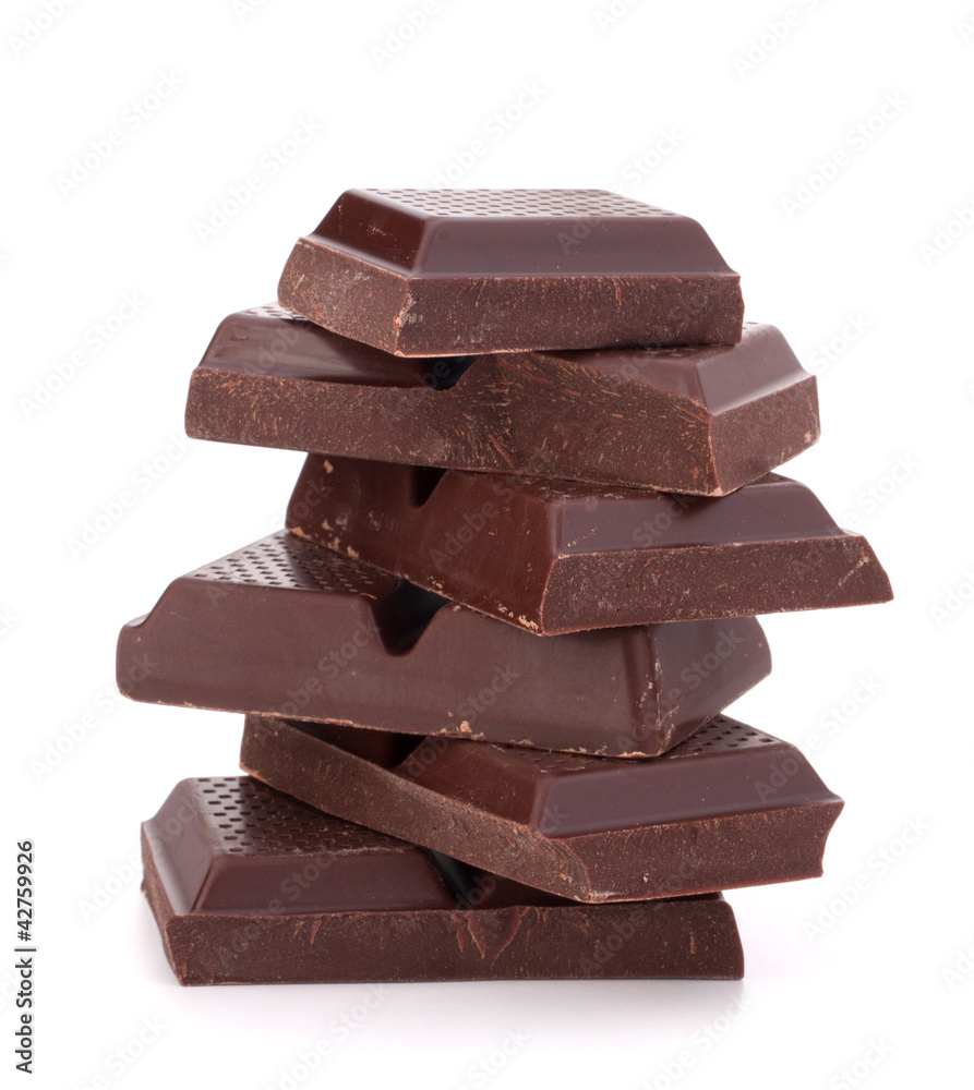 Chocolate bars stack Chocolate bars stack
