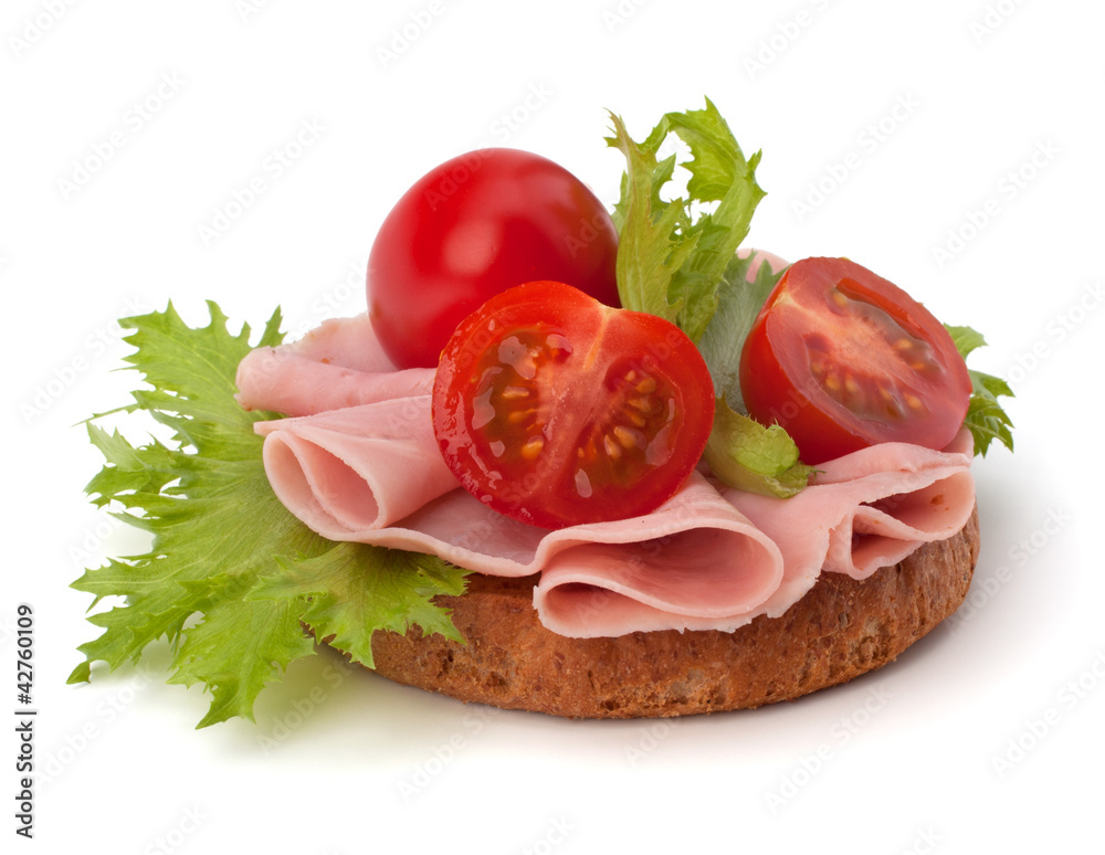 healthy sandwich with vegetable and smoked ham healthy sandwich with vegetable and smoked ham