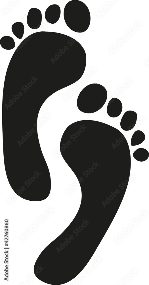 Timbro Impronte Piedini Bambino Aladine - Tampone Gomma Per Fai Da Te E Faire Part Nascita