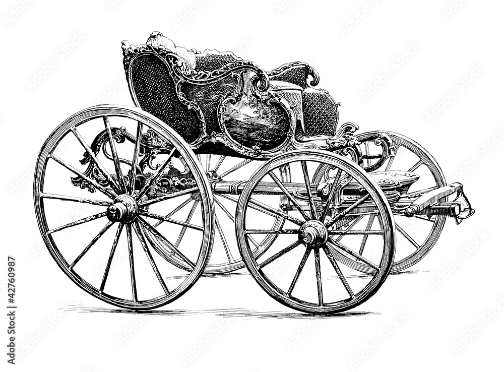 Fototapeta premium Carrosse - style Louis XV - 18th century