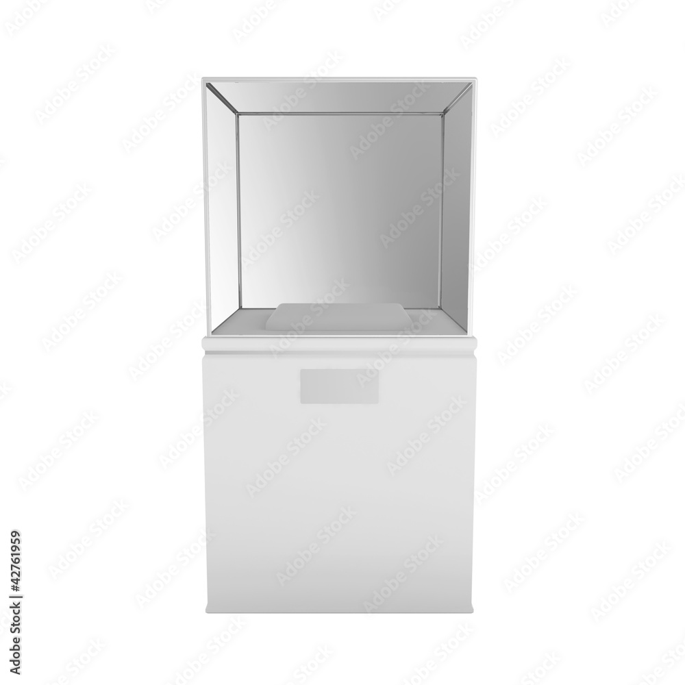 Empty Presentation Showcase isolated on white background Empty Presentation Showcase isolated on white background
