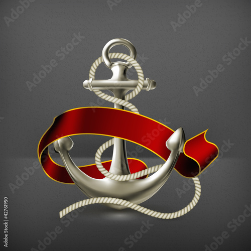 Anchor emblem, vector