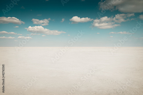 Desert landscape with clouds