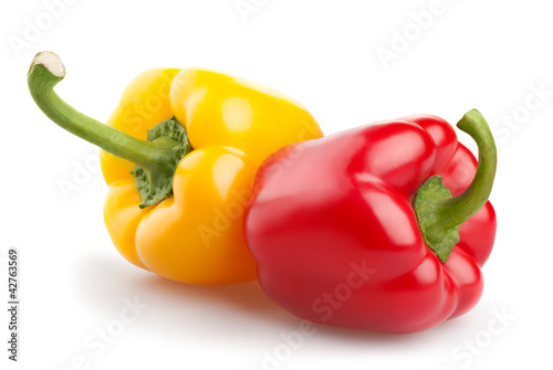 Fotografia fresh pepper vegetables isolated on white background
