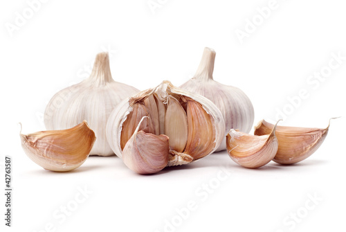 Garlic isolated on white background